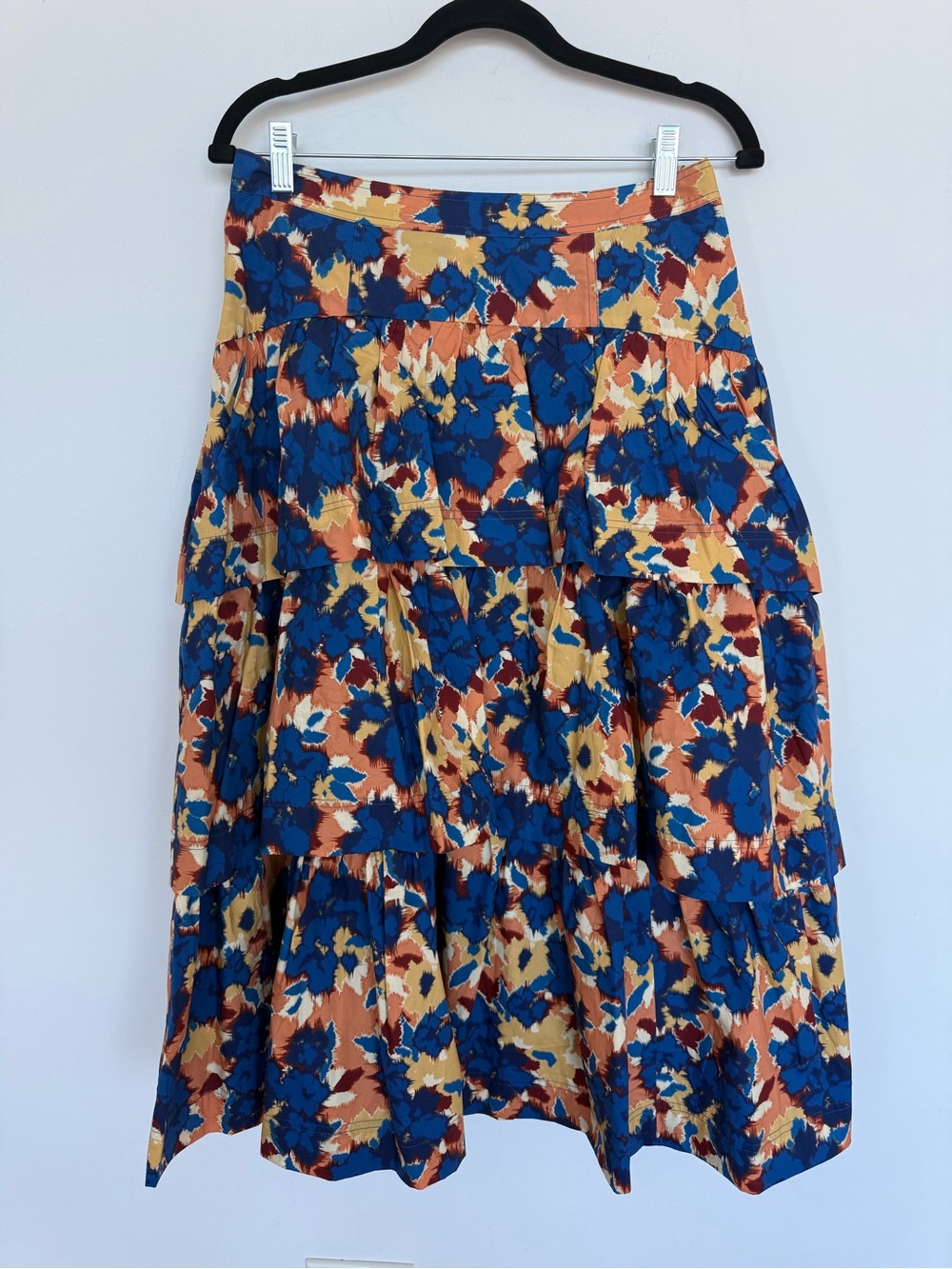 Ulla Johnson Winnie Tiered Ruffle Midi Skirt in Wildflower size 6 - Picture 6 of 8